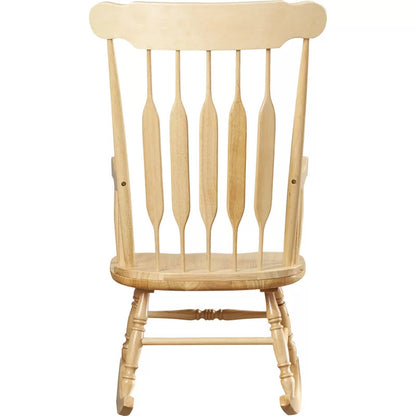 Rocking Chair: Solid Rubber Wood Rocking Chair