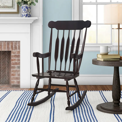 Rocking Chair: Solid Rubber Wood Rocking Chair