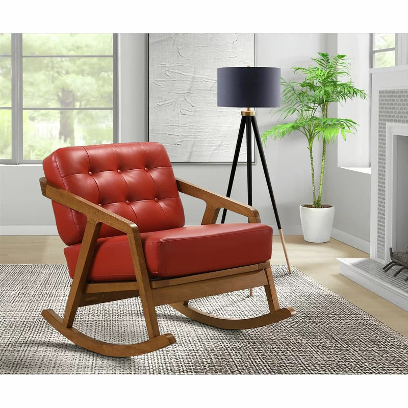 Rocking Chair: Tufted Buttoned Rocking Chair