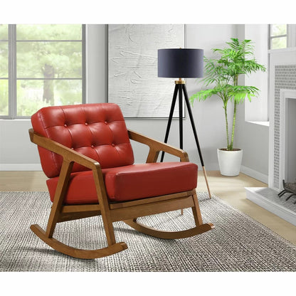 Rocking Chair: Tufted Buttoned Rocking Chair