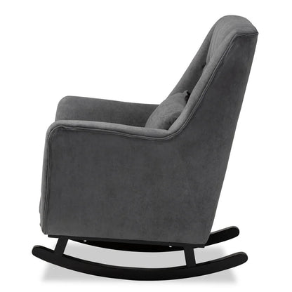 Rocking Chair: Upholstered Wood Rocking Chair