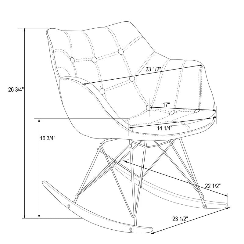 Rocking Chair: Velvet Comfort Rocking Chair