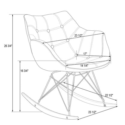 Rocking Chair: Velvet Comfort Rocking Chair