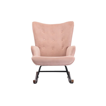 Rocking Chair: Velvet Fabric Rocking Chair