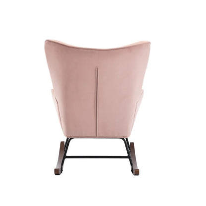 Rocking Chair: Velvet Fabric Rocking Chair
