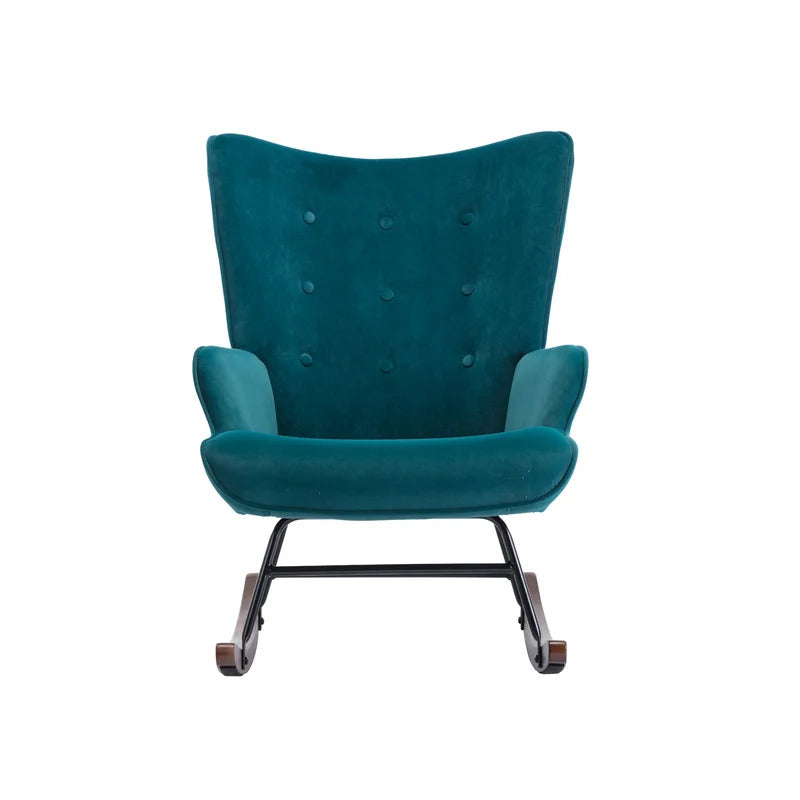 Rocking Chair: Velvet Fabric Rocking Chair