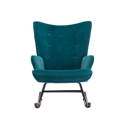 Rocking Chair: Velvet Fabric Rocking Chair