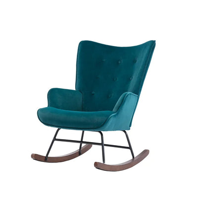 Rocking Chair: Velvet Fabric Rocking Chair
