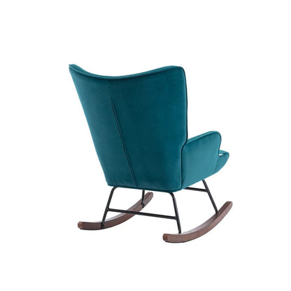Rocking Chair: Velvet Fabric Rocking Chair