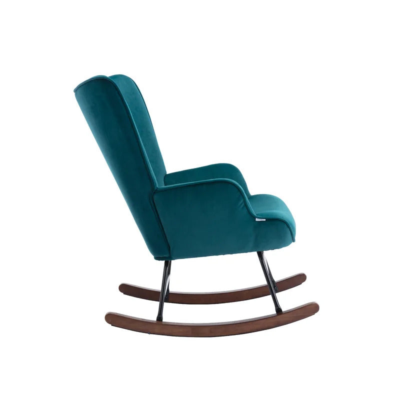 Rocking Chair: Velvet Fabric Rocking Chair