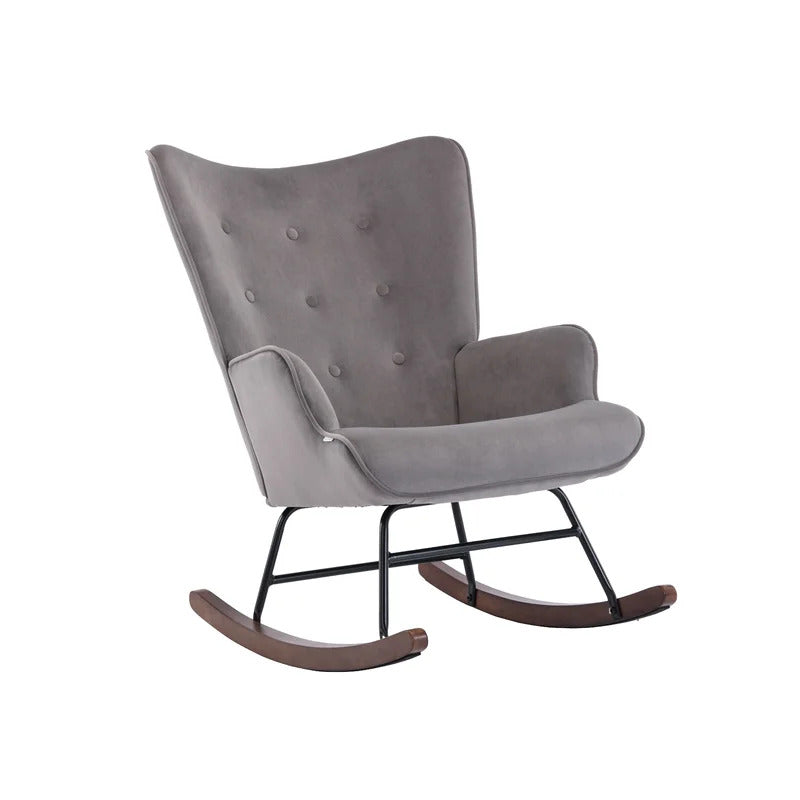 Rocking Chair: Velvet Fabric Rocking Chair