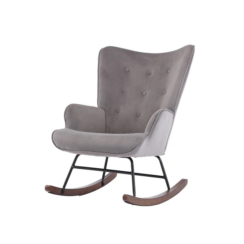Rocking Chair: Velvet Fabric Rocking Chair
