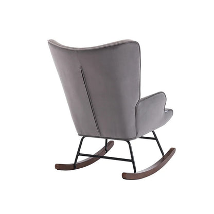Rocking Chair: Velvet Fabric Rocking Chair