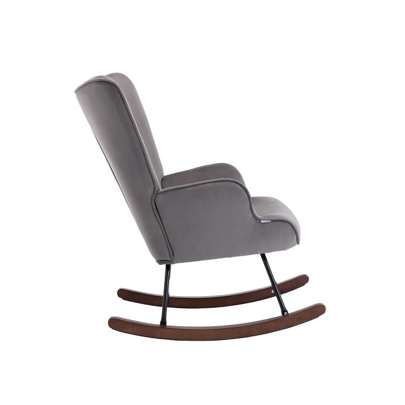 Rocking Chair: Velvet Fabric Rocking Chair