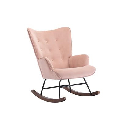 Rocking Chair: Velvet Fabric Rocking Chair