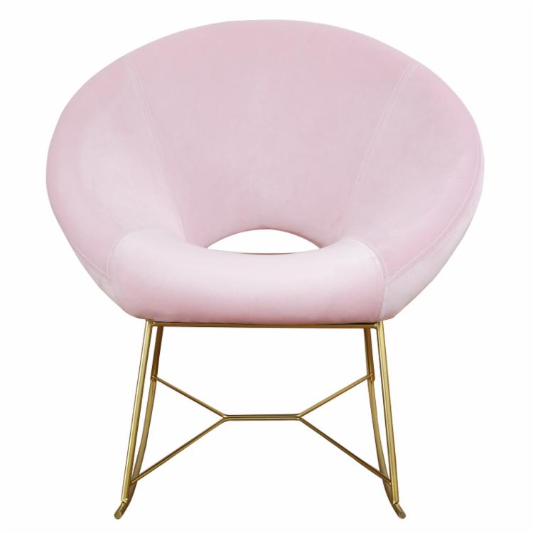 Rocking Chair: Velvet Rocking Chair