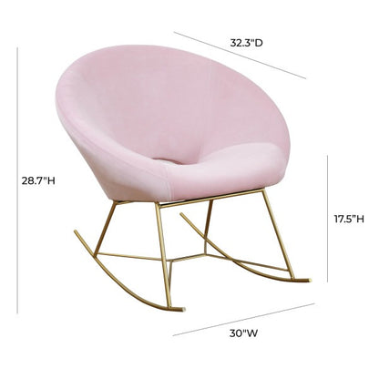 Rocking Chair Velvet Rocking Chair