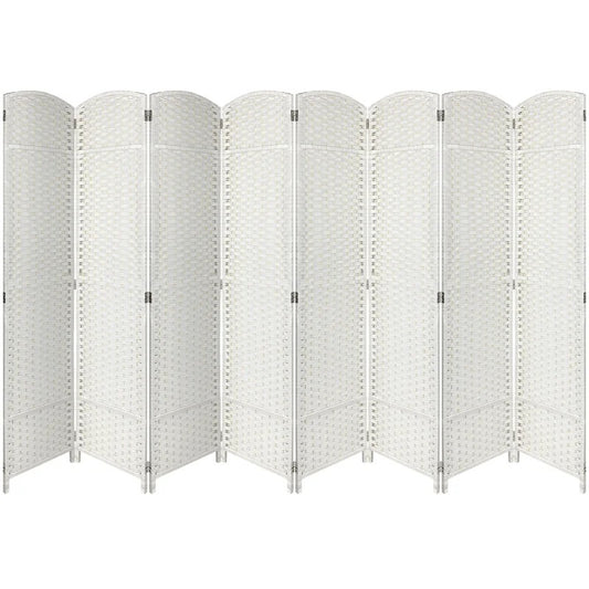 Room Dividers: 126'' W x 72'' H 8 - Panel Solid Wood Folding Room Divider