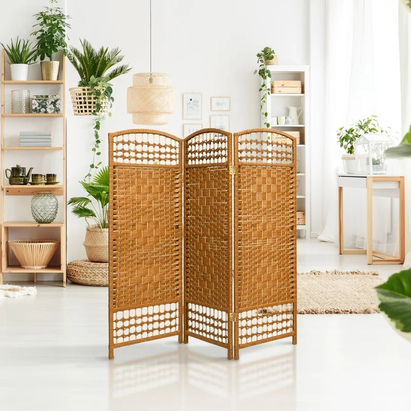 Room Dividers 47.25'' H Solid Wood Folding Room Divider