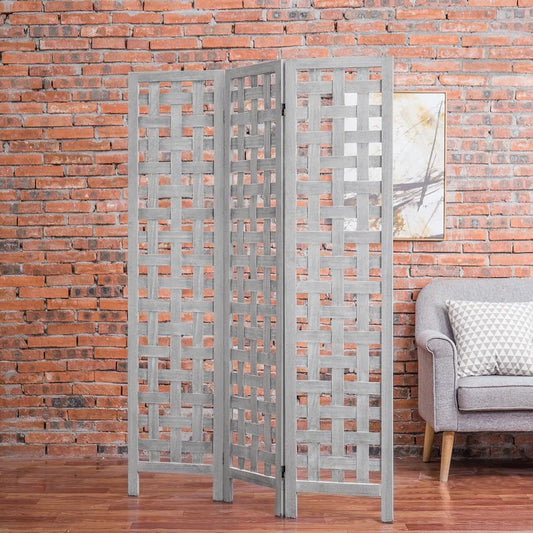 Room Dividers: 48.03'' W x 66.92'' H 3 - Panel Solid Wood Folding Room Divider