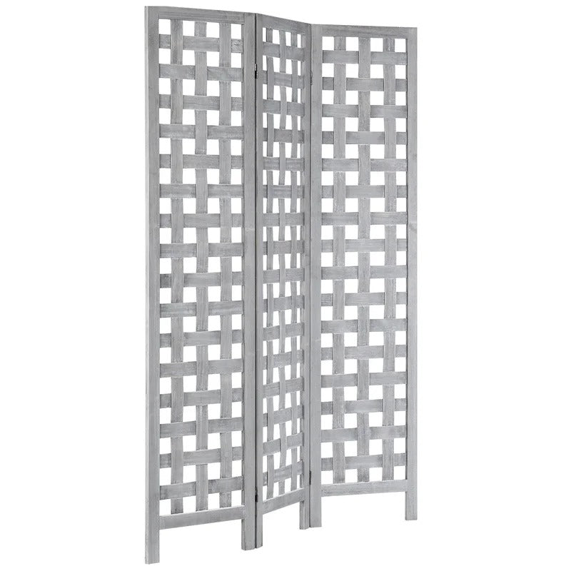 Room Dividers: 48.03'' W x 66.92'' H 3 - Panel Solid Wood Folding Room Divider
