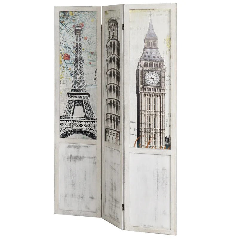 Room Dividers 48.03'' W x 66.92'' H 3 - Panel Solid Wood Folding Room Divider