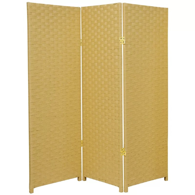 Room Dividers: 48'' W x 48'' H 3 - Panel Solid Wood Folding Room Divider