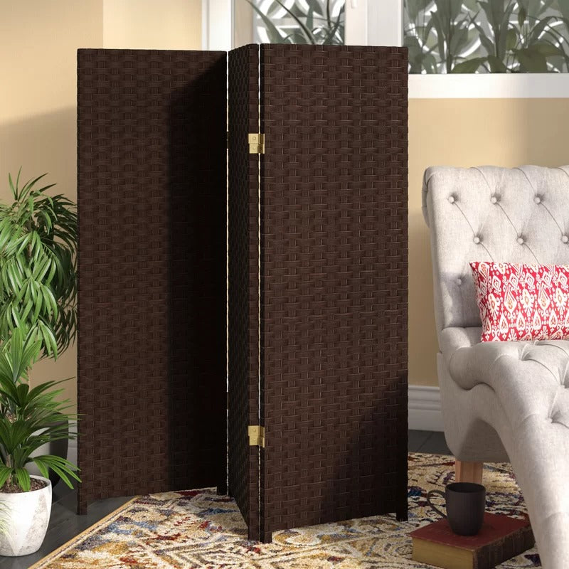 Room Dividers: 48'' W x 48'' H 3 - Panel Solid Wood Folding Room Divider