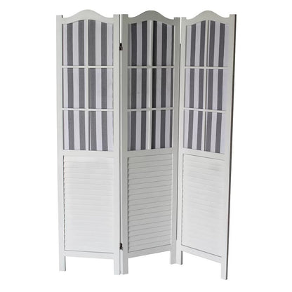Room Dividers: 50'' W x 70'' H 3 - Panel Wood Folding Room Divider
