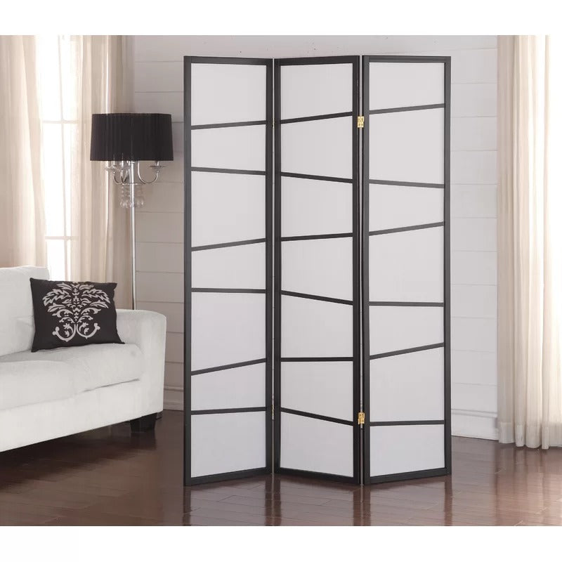 Room Dividers 51'' W x 71'' H 3 - Panel Solid Wood Folding Room Divider