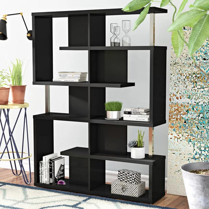 Room Dividers: 63.25'' H x 47.25'' W Geometric Bookcase