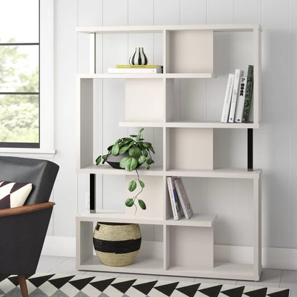 Room Dividers: 63.25'' H x 47.25'' W Geometric Bookcase