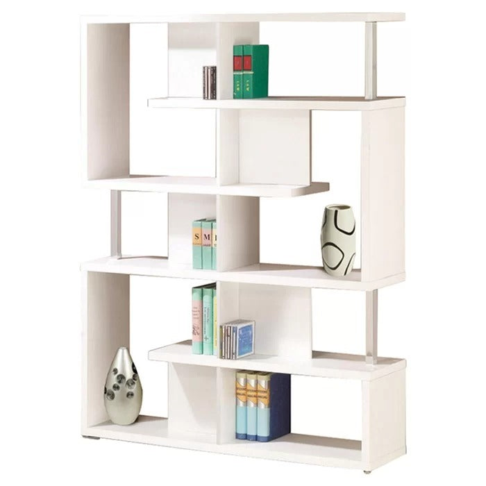 Room Dividers: 63.25'' H x 47.25'' W Geometric Bookcase