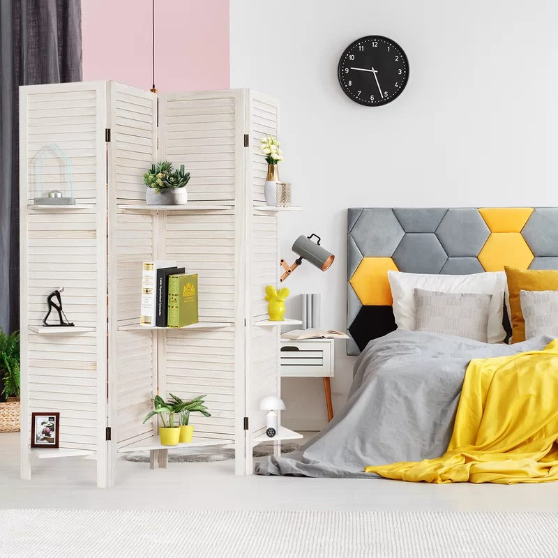 Room Dividers: 64'' W x 67'' H 4 - Panel Folding Room Divider