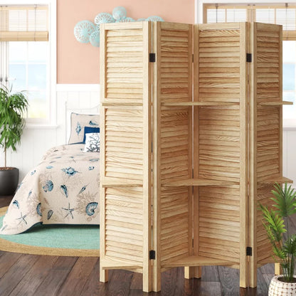 Room Dividers: 64'' W x 67'' H 4 - Panel Folding Room Divider