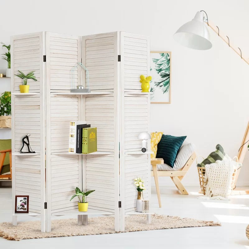 Room Dividers: 64'' W x 67'' H 4 - Panel Folding Room Divider