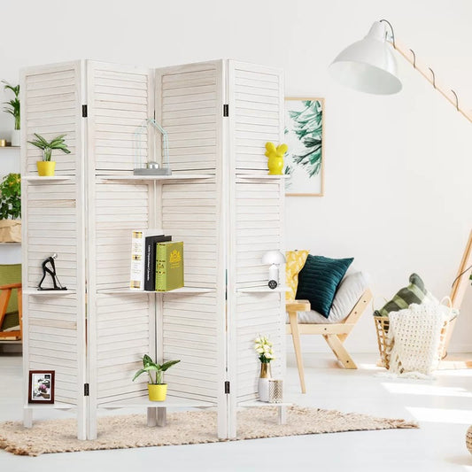 Room Dividers: 64'' W x 67'' H 4 - Panel Folding Room Divider