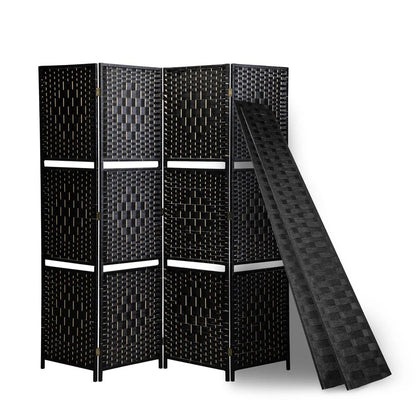 Room Dividers: 70.9'' W x 70.9'' H 4 - Panel Solid Wood Folding Room Divider