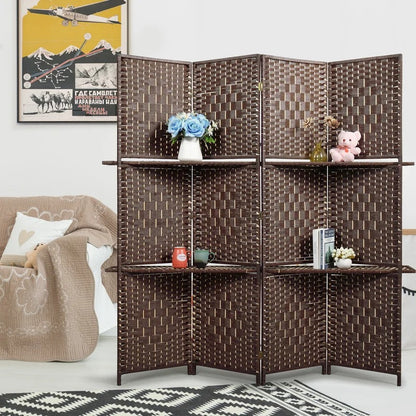 Room Dividers: 70.9'' W x 70.9'' H 4 - Panel Solid Wood Folding Room Divider