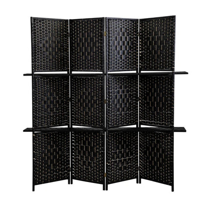 Room Dividers: 70.9'' W x 70.9'' H 4 - Panel Solid Wood Folding Room Divider