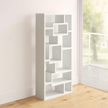Room Dividers: 71'' H x 32'' W Geometric Bookcase