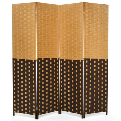 Room Dividers: 71'' W x 71'' H 4 - Panel Solid Wood Folding Room Divider