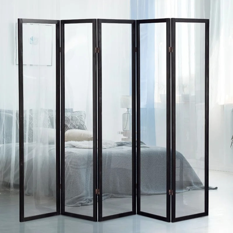 Room Dividers: 72'' H Solid Wood Folding Room Divider