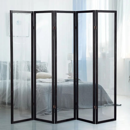 Room Dividers: 72'' H Solid Wood Folding Room Divider