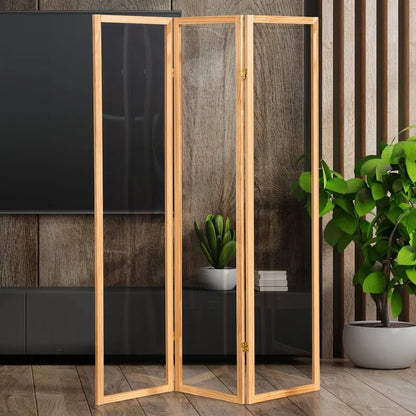 Room Dividers: 72'' H Solid Wood Folding Room Divider