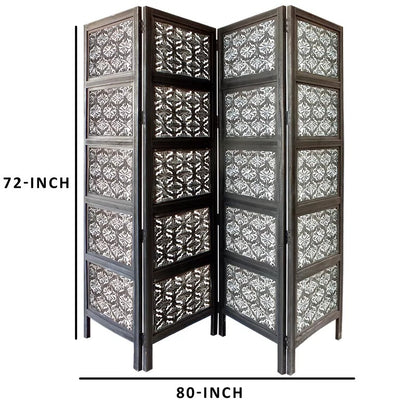 Room Dividers: 80'' W x 47'' H 4 - Panel Folding Room Divider