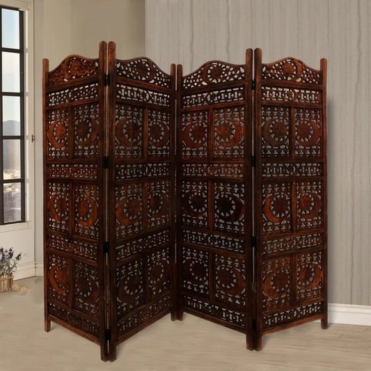Room Dividers: 80'' W x 71'' H 4 - Panel Folding Room Divider