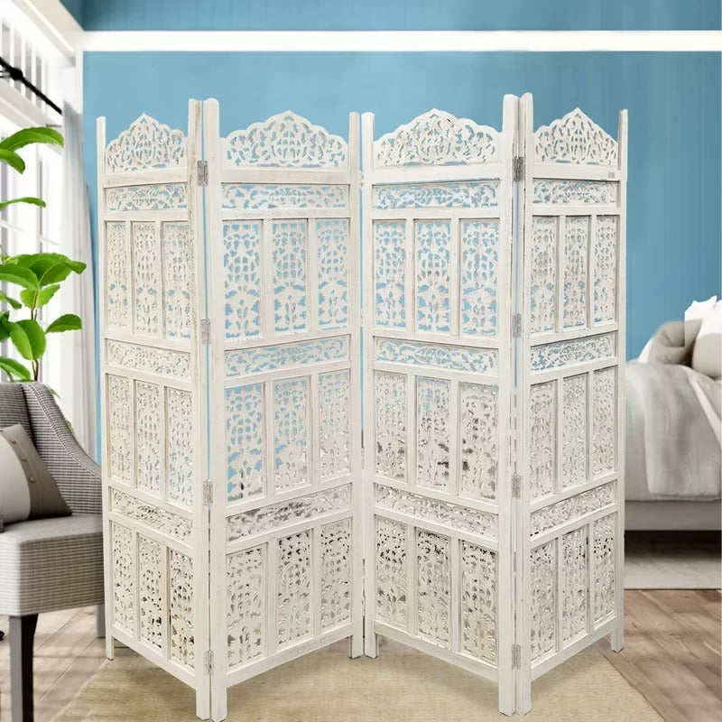 Room Dividers: 80'' W x 71'' H 4 - Panel Folding Room Divider