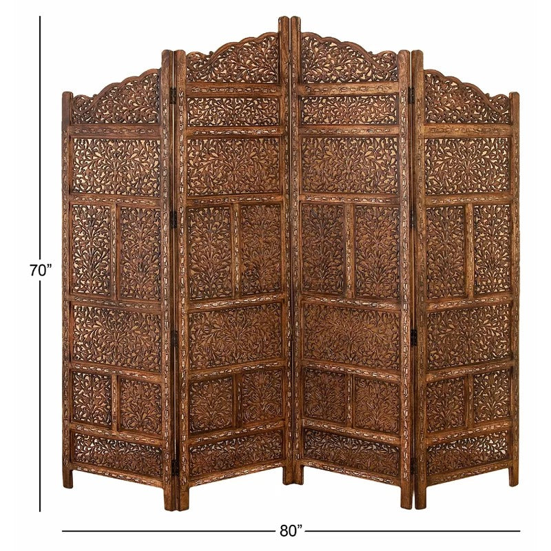 Room Dividers: 80'' W x 72'' H 4 - Panel Folding Room Divider