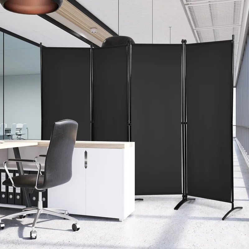 Room Dividers 88'' W x 68'' H 4 - Panel Folding Room Divider
